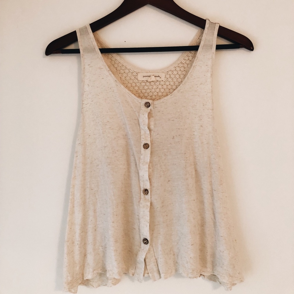 Painted Threads Woven Back Tank Top